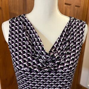 White House Black Market Geometric Patterned Sleeveless Top